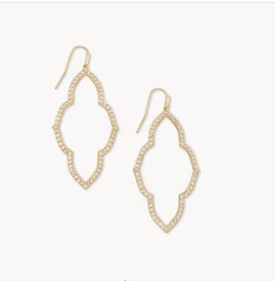 Kendra Scott Abbie Open Frame Earrings-14k Gold,Dangle Earrings,Earring,Earrings,French Wire Earrings,Jewelry,Kendra Scott,Women,women's-[option4]-[option5]-[option6]-Bella Bliss Boutique in Texas