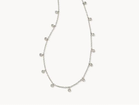 Kendra Scott Amelia Chain Necklace-Chain Necklace,Crystal,Crystals,Jewelry,Kendra Scott,necklace,necklaces,Silver,Women,women's-[option4]-[option5]-[option6]-Bella Bliss Boutique in Texas