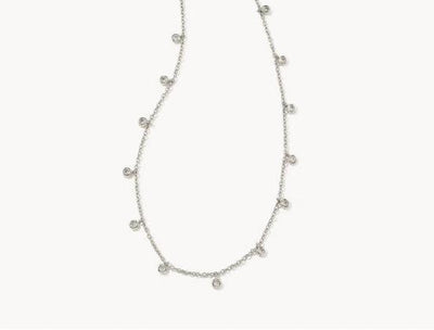 Kendra Scott Amelia Chain Necklace-Chain Necklace,Crystal,Crystals,Jewelry,Kendra Scott,necklace,necklaces,Silver,Women,women's-[option4]-[option5]-[option6]-Bella Bliss Boutique in Texas