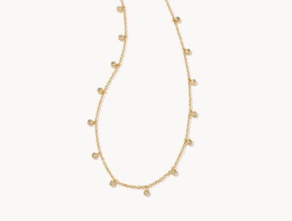 Kendra Scott Amelia Chain Necklace-14k Gold,Chain Necklace,Crystal,Crystals,Jewelry,Kendra Scott,necklace,necklaces,Women,women's-[option4]-[option5]-[option6]-Bella Bliss Boutique in Texas
