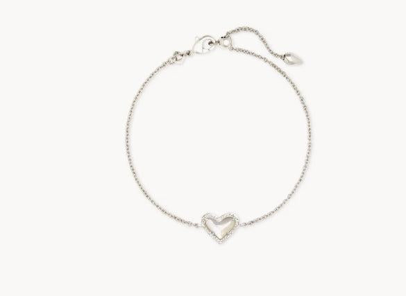 Kendra Scott Ari Heart Bracelet-Beaded Bracelet,Bracelet,Bracelets,Jewelry,Kendra Scott,Mother of Pearl,Stack Bracelet,Stretch Bracelet,Women,women's-[option4]-[option5]-[option6]-Bella Bliss Boutique in Texas