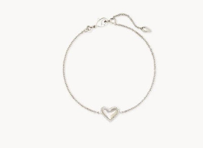 Kendra Scott Ari Heart Bracelet-Beaded Bracelet,Bracelet,Bracelets,Jewelry,Kendra Scott,Mother of Pearl,Stack Bracelet,Stretch Bracelet,Women,women's-[option4]-[option5]-[option6]-Bella Bliss Boutique in Texas