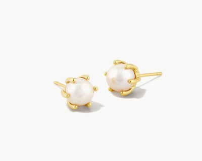 Kendra Scott Ashton Pearl Stud Earrings-14k Gold,Earring,Earrings,Freshwater Pearl,Jewelry,Kendra Scott,Pearl,Post Earrings,Women,women's-[option4]-[option5]-[option6]-Bella Bliss Boutique in Texas