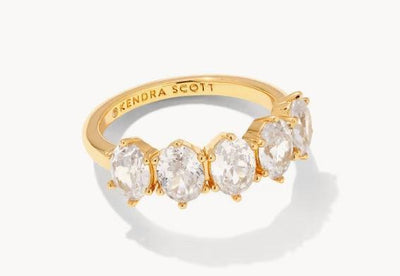 Kendra Scott Cailin Crystal Band Ring-14k Gold,CZ,Jewelry,Kendra Scott,Ring,rings,Women,women's-[option4]-[option5]-[option6]-Bella Bliss Boutique in Texas