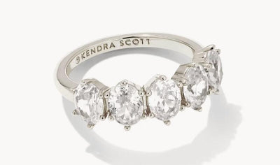 Kendra Scott Cailin Crystal Band Ring-CZ,Jewelry,Kendra Scott,rhodium,Ring,rings,Women,women's-[option4]-[option5]-[option6]-Bella Bliss Boutique in Texas