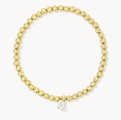 Kendra Scott Cailin Stretch Bracelet-14k Gold,Beaded Bracelet,Bracelet,Bracelets,Charm Bracelet,Gifts for Her,gold,Jewelry,Kendra Scott,Mother of Pearl,Stretch Bracelet,Women,women's-[option4]-[option5]-[option6]-Bella Bliss Boutique in Texas