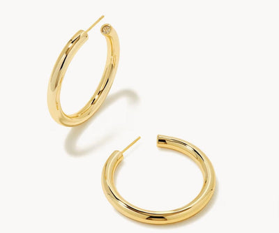 Kendra Scott Colette Hoop Earrings-14k Gold,Earrings,Hoop Earrings,Jewelry,Kendra Scott,Post Earrings,Post Hoop Earrings,Women,women's-[option4]-[option5]-[option6]-Bella Bliss Boutique in Texas