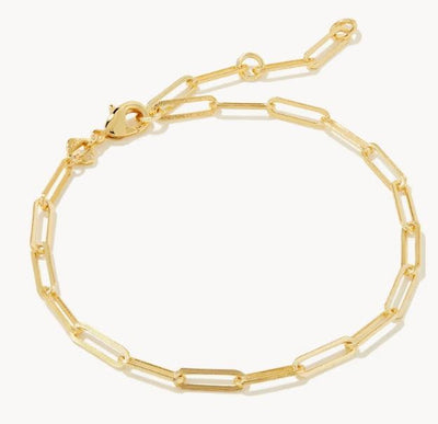 Kendra Scott Courtney Paperclip Bracelet-14k Gold,Bracelet,Bracelets,Chain Bracelet,gold,Jewelry,Kendra Scott,Lobster Claw,minimalist,Paperclip,Women,women's-[option4]-[option5]-[option6]-Bella Bliss Boutique in Texas