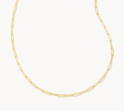 Kendra Scott Courtney Paperclip Necklace-14k Gold,Chain Necklace,Jewelry,Kendra Scott,Link Necklace,necklace,necklaces,Paperclip,Women,women's-[option4]-[option5]-[option6]-Bella Bliss Boutique in Texas