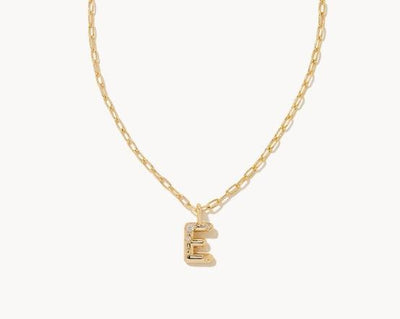 Kendra Scott Crystal Letter Short Pendant necklace-14k Gold,Chain Necklace,Charm Necklace,Jewelry,Kendra Scott,necklace,necklaces,Pendant Necklace,Women,women's-E-[option4]-[option5]-[option6]-Bella Bliss Boutique in Texas