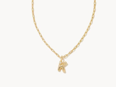 Kendra Scott Crystal Letter Short Pendant necklace-14k Gold,Chain Necklace,Charm Necklace,Jewelry,Kendra Scott,necklace,necklaces,Pendant Necklace,Women,women's-[option4]-[option5]-[option6]-Bella Bliss Boutique in Texas