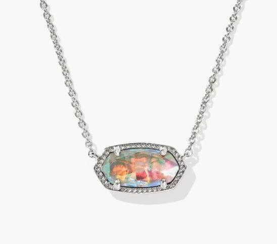 Kendra Scott Elisa Pendant Necklace-Chain Necklace,CZ,dichroic glass,drusy,Jewelry,Mother of Pearl,necklace,necklaces,Pendant Necklace,Short Necklace,Women,women's-Dichroic Glass-[option4]-[option5]-[option6]-Bella Bliss Boutique in Texas