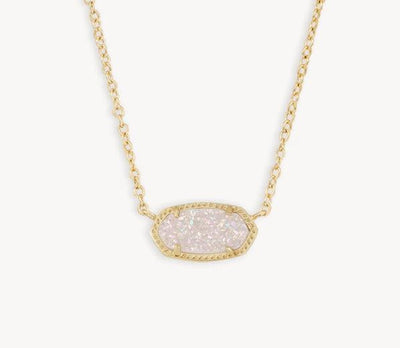 Kendra Scott Elisa Pendant Necklace-14k Gold,Chain Necklace,CZ,drusy,Jewelry,Kendra Scott,Mother of Pearl,necklace,necklaces,Pendant Necklace,Short Necklace,Women,women's-Iridescent Drusy-[option4]-[option5]-[option6]-Bella Bliss Boutique in Texas