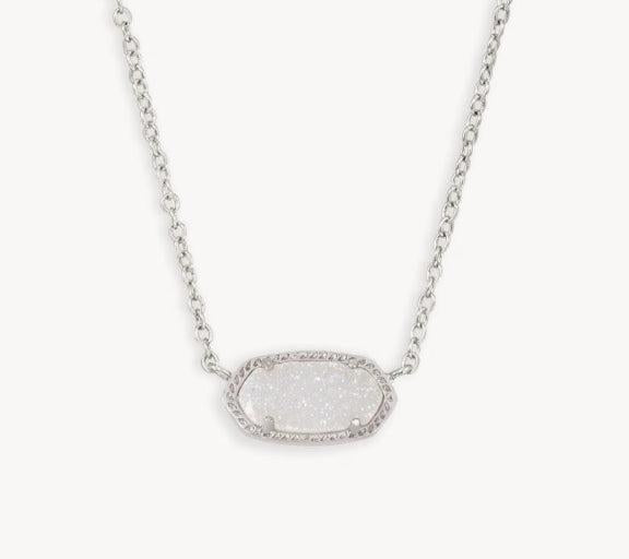 Kendra Scott Elisa Pendant Necklace-Chain Necklace,CZ,dichroic glass,drusy,Jewelry,Mother of Pearl,necklace,necklaces,Pendant Necklace,Short Necklace,Women,women's-Iridescent Drusy-[option4]-[option5]-[option6]-Bella Bliss Boutique in Texas