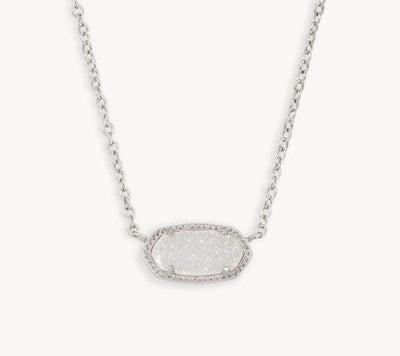 Kendra Scott Elisa Pendant Necklace-Chain Necklace,CZ,dichroic glass,drusy,Jewelry,Mother of Pearl,necklace,necklaces,Pendant Necklace,Short Necklace,Women,women's-Iridescent Drusy-[option4]-[option5]-[option6]-Bella Bliss Boutique in Texas