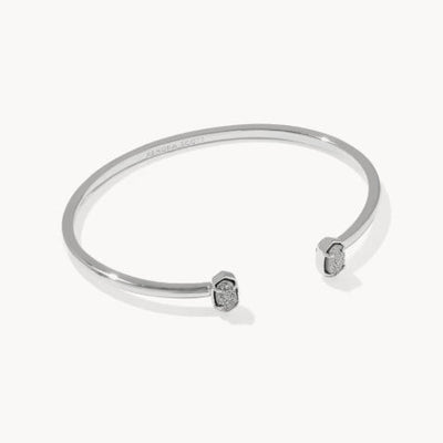 Kendra Scott Emilie Cuff Bracelet-Bracelet,Bracelets,Cuff,Cuff Bracelet,drusy,Druzzy Stone,Jewelry,Silver,Women,women's-[option4]-[option5]-[option6]-Bella Bliss Boutique in Texas