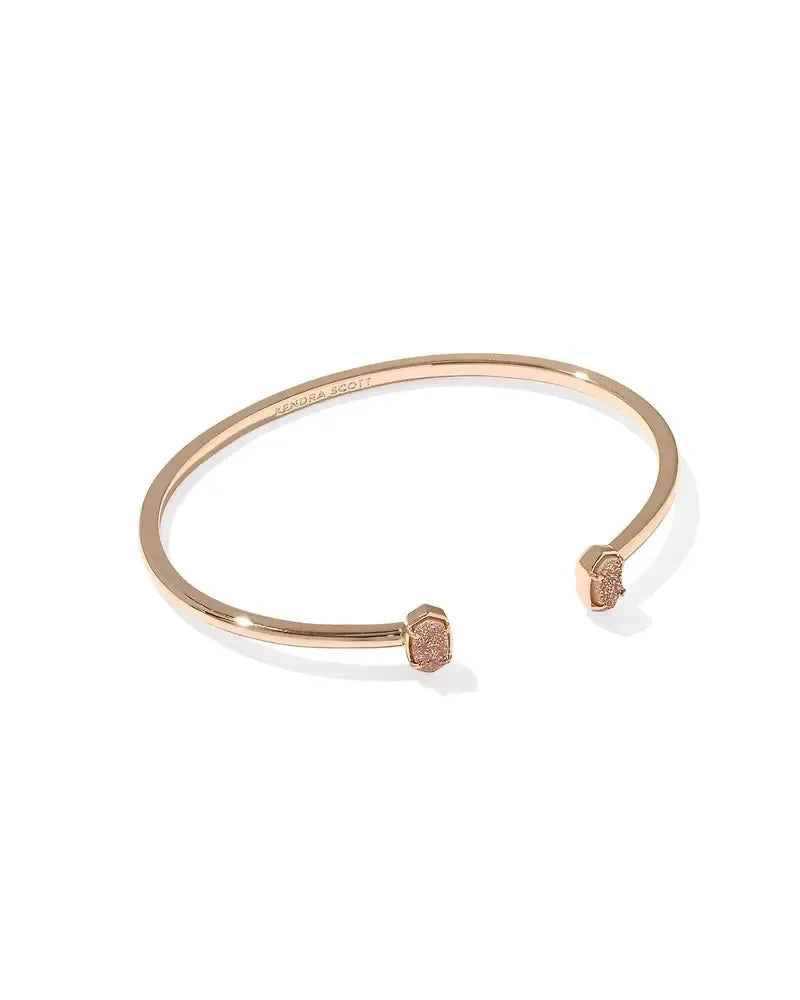 Kendra Scott Emilie Cuff-Bracelet,Bracelets,Cuff Bracelet,drusy,Jewelry,Kendra Scott,Rose Gold,Stack Bracelet,Women-[option4]-[option5]-[option6]-Bella Bliss Boutique in Texas