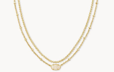 Kendra Scott Emilie Multi Strand Necklace-14k Gold,Chain Necklace,drusy,Jewelry,Kendra Scott,necklace,necklaces,Pendant Necklace,Women,women's-[option4]-[option5]-[option6]-Bella Bliss Boutique in Texas