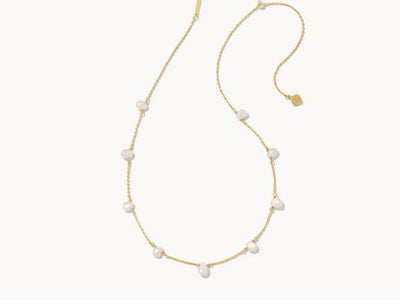 Kendra Scott Leighton Pearl Strand Necklace-14k Gold,Chain Necklace,Freshwater Pearl,Jewelry,Kendra Scott,necklace,necklaces,Pearl,Women,women's-[option4]-[option5]-[option6]-Bella Bliss Boutique in Texas