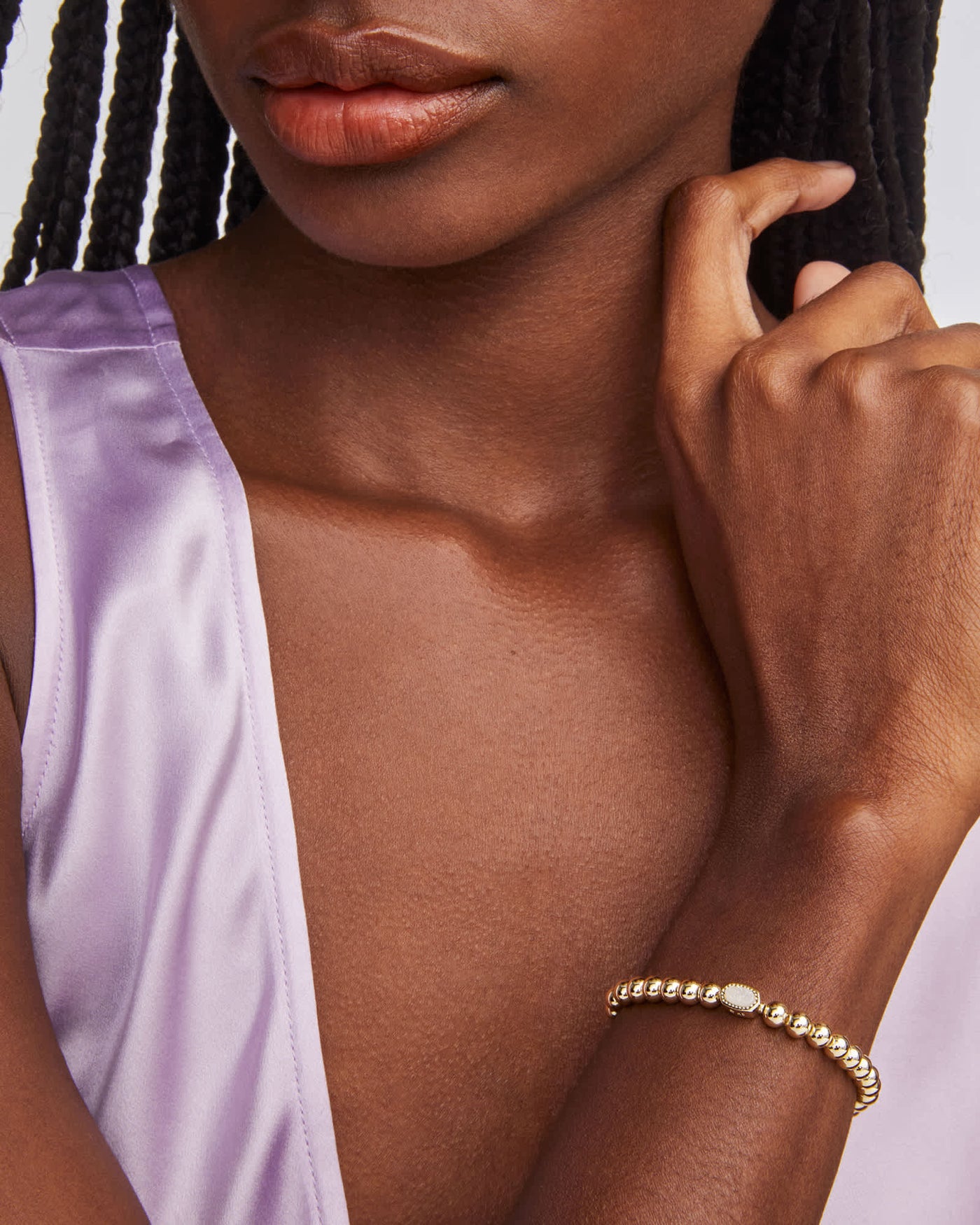 Kendra Scott Mini Elaina Stretch Bracelet-14k Gold,Beaded Bracelet,Bracelet,Bracelets,Jewelry,Kendra Scott,Mother of Pearl,Stack Bracelet,Stretch Bracelet,Women,women's-[option4]-[option5]-[option6]-Bella Bliss Boutique in Texas