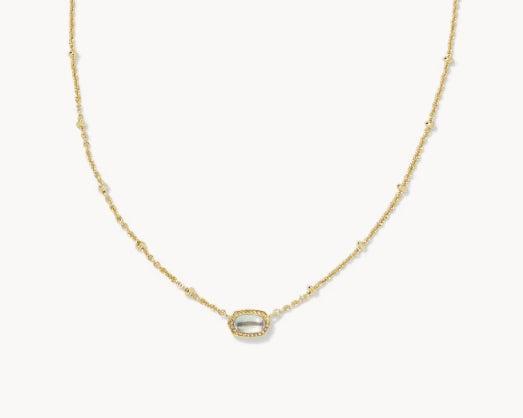 Kendra Scott Mini Elisa Satellite Short Pendant Necklace-14k Gold,Jewelry,Kendra Scott,Mother of Pearl,necklace,necklaces,Pendant Necklace,Short Necklace,Women,women's-[option4]-[option5]-[option6]-Bella Bliss Boutique in Texas