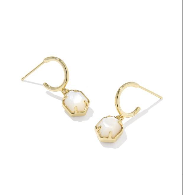 Kendra Scott Toman Huggie Earring-14k Gold,Earring,Gifts for Her,gold,Hoop Earrings,Jewelry,Kendra Scott,Opal,Post Drop Earrings,Post Earrings,Women,women's-[option4]-[option5]-[option6]-Bella Bliss Boutique in Texas