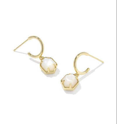 Kendra Scott Toman Huggie Earring-14k Gold,Earring,Gifts for Her,gold,Hoop Earrings,Jewelry,Kendra Scott,Opal,Post Drop Earrings,Post Earrings,Women,women's-[option4]-[option5]-[option6]-Bella Bliss Boutique in Texas