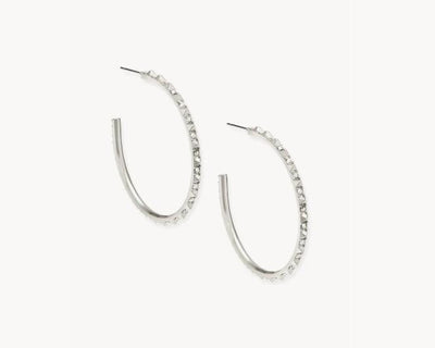 Kendra Scott Veronica Hoop Earrings-Crystal,Crystal Detail,Crystals,Earring,Earrings,Hoop Earrings,Jewelry,Kendra Scott,Post Earrings,Post Hoop Earrings,Women,women's-[option4]-[option5]-[option6]-Bella Bliss Boutique in Texas