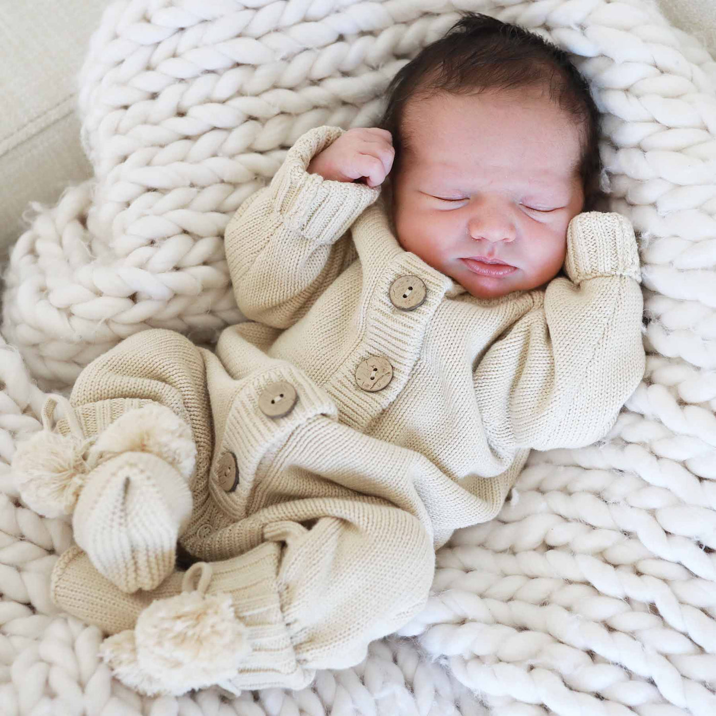Knit Sweater Button Romper-Button Up,Caden Lane,Children & Tween,Children & Tweens,Infant to 6,Knit,newborn,Rompers,Sweater Romper,Unisex-[option4]-[option5]-[option6]-Bella Bliss Boutique in Texas