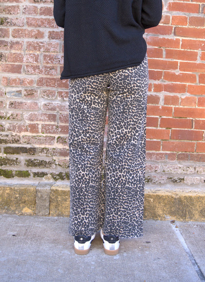 LEOPARD PRINT PANTS-Ankle Pants,Black,Brown,clothing,Full Length,High Rise,leopard,Leopard Print,MIOU MUSE,Pants,Straight Leg,Women,women's-[option4]-[option5]-[option6]-Bella Bliss Boutique in Texas