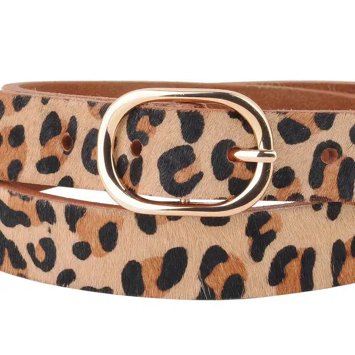 Leopard Print Calf Hair Leather Belt-Accessories, Animal Print, Belt, Belts, Calf Hair, Leather, Leopard Print, Women, women's-S-[option4]-[option5]-[option6]-Bella Bliss Boutique in Texas