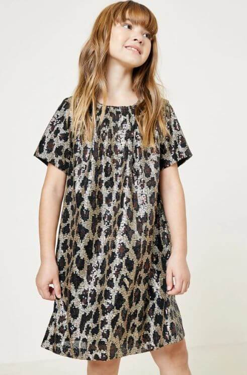 Leopard Print Sequin Dress-Children & Tweens,clothing,dress,dresses,Sale,Sequin,Sequin Dress,Tweens 7-14-[option4]-[option5]-[option6]-Bella Bliss Boutique in Texas