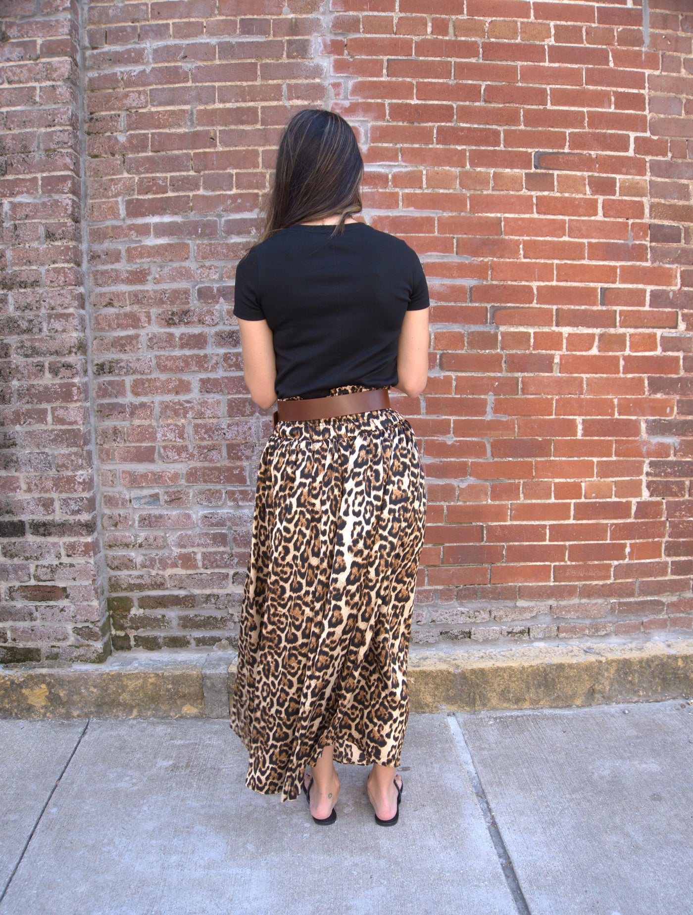 Leopard Renaissance Maxi Skirt-A-Line Flare,Animal Print,Bottoms,Brown,Brown Leopard,clothing,Elastic Waist,Flowy Skirt,High Waist,leopard,Leopard Print,Maxi Skirt,Ruffle Hem,Skirt,Skirts,Triangular Ruffle Hem,Women,women's-[option4]-[option5]-[option6]-Bella Bliss Boutique in Texas