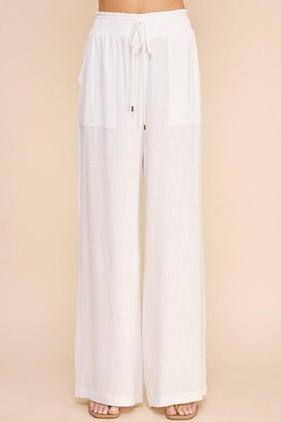 Linen Wide Leg Pants-Black,Bottoms,clothing,Linen Blend,Pants,White,Wide Leg,Women,women's-[option4]-[option5]-[option6]-Bella Bliss Boutique in Texas