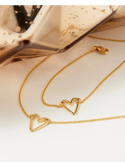 Little Hearts Chain Necklace-gold, heart, Jewelry, necklace, necklaces-[option4]-[option5]-[option6]-Bella Bliss Boutique in Texas