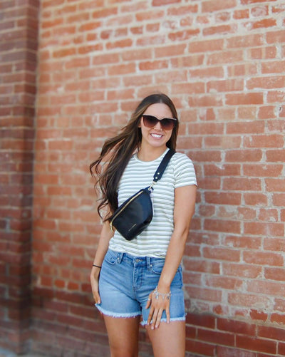 Liverpool Classic Knit Tee-clothing,Crew Neck,Short Sleeve,stripe,Striped,Top,Tops,Variegated Stripe,Whipped Cream Lotus,Women,women's-[option4]-[option5]-[option6]-Bella Bliss Boutique in Texas