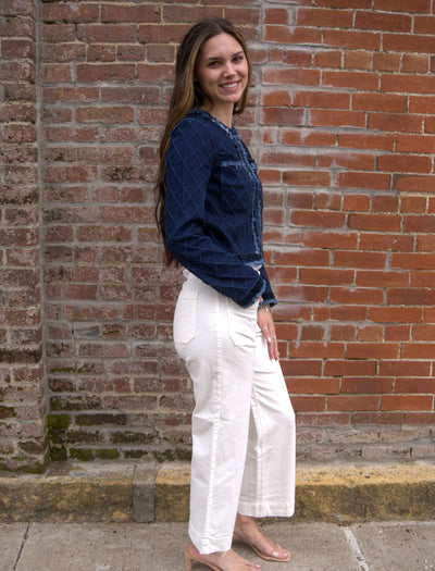 Liverpool Corduroy Crop Wide Leg-Ankle Pants,Bottoms,clothing,Corduroy,Crop,Crop Flare,Cropped,Liverpool,Pants,Patch Pockets,Women,women's-[option4]-[option5]-[option6]-Bella Bliss Boutique in Texas