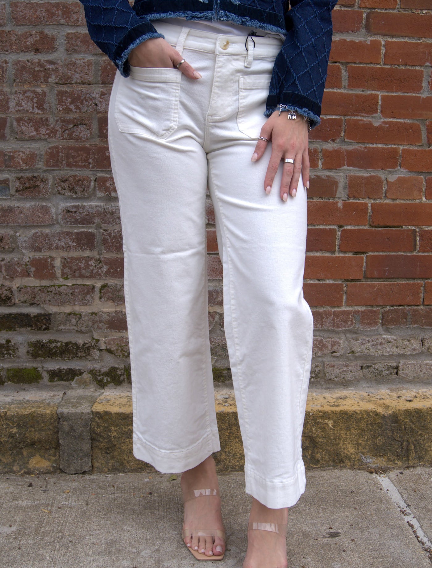 Liverpool Corduroy Crop Wide Leg-Ankle Pants,Bottoms,clothing,Corduroy,Crop,Crop Flare,Cropped,Liverpool,Pants,Patch Pockets,Women,women's-[option4]-[option5]-[option6]-Bella Bliss Boutique in Texas