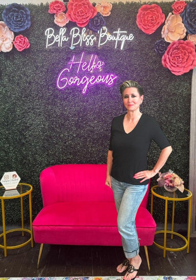 Liverpool Double Layer Rib Knit Top-1/2 Sleeve,Black,clothing,Double Layer,Rib Knit,Sale,Top,Tops,V-Neck,White,Women,women's-[option4]-[option5]-[option6]-Bella Bliss Boutique in Texas