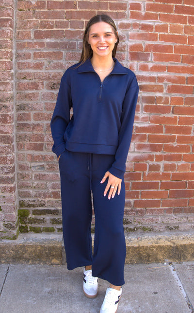 Liverpool Half-Zip Popover Long Sleeve Top-clothing,Half Zip,Liverpool,Pullover,Top,Tops,Women,women's-[option4]-[option5]-[option6]-Bella Bliss Boutique in Texas