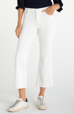 Liverpool Hannah Cropped Flare-Bottoms,clothing,Cropped,Pants,Stretch,Stretch Denim,White,White Denim,Women,women's-[option4]-[option5]-[option6]-Bella Bliss Boutique in Texas