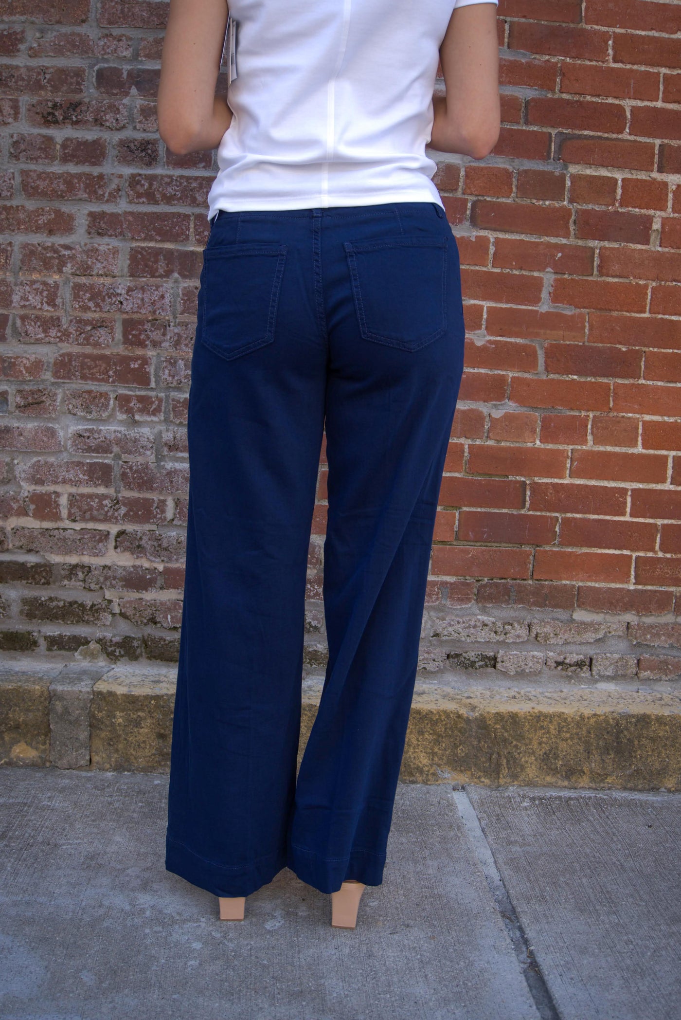 Liverpool Hannah Flare Utility Pants-Bottoms,clothing,Flare,Flared,Hannah,Navy Dusk,Patch Pockets,Utility,Utility Detail,Utility Jeans,Utility Pockets,Women,women's-[option4]-[option5]-[option6]-Bella Bliss Boutique in Texas