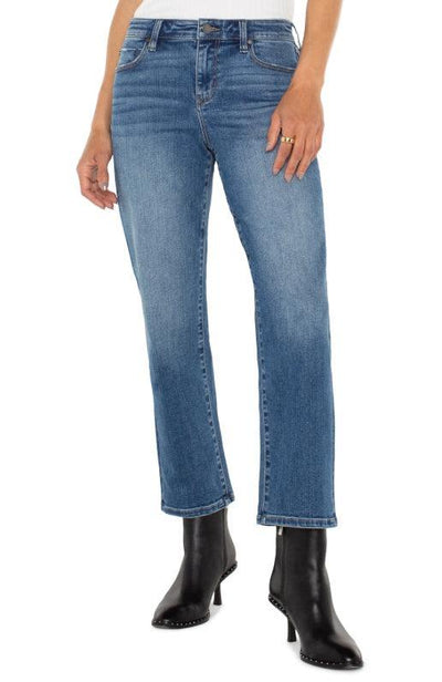 Liverpool Kennedy Crop Straight Leg Jeans-Bottoms,clothing,Crop,Crop Hem,Cropped,denim,Jeans,Kennedy,McAllaster,Straight Jeans,Women,women's-[option4]-[option5]-[option6]-Bella Bliss Boutique in Texas