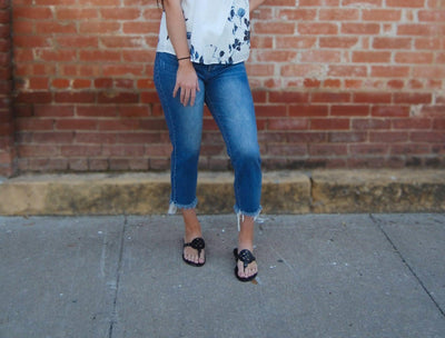 Liverpool Liv Non-Skinny Skinny Jeans w/Fray Hem-Barkshed,Bottoms,clothing,Crop,Crop Hem,Cropped,denim,Fray Hem,Fray Hem Detail,Frayed Edge,Frayed Hem,Jeans,Non-Skinny Skinny,Non-Skinny Skinny Jeans,Women,women's-2/26-[option4]-[option5]-[option6]-Bella Bliss Boutique in Texas