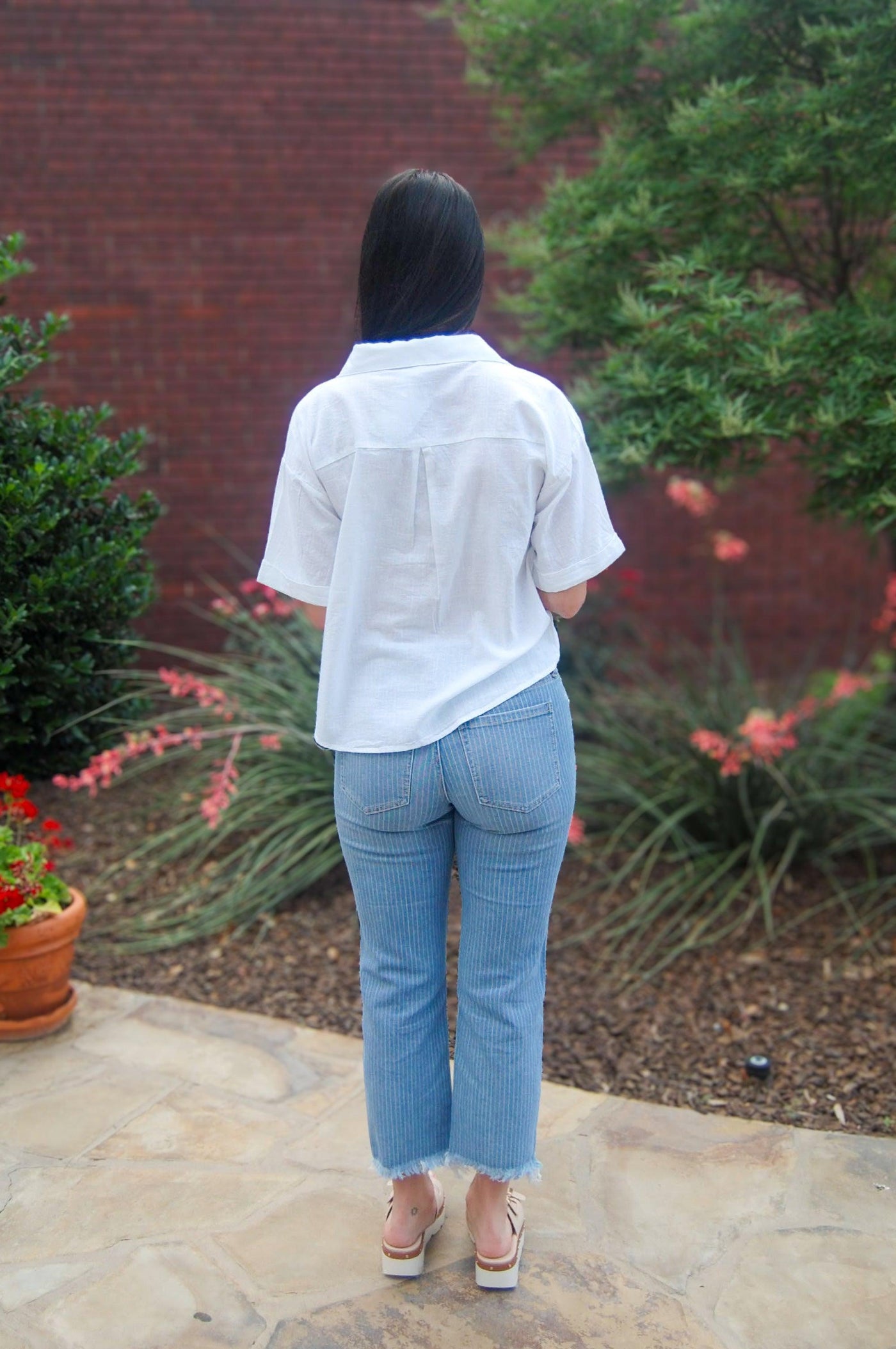 Liverpool Liv Relaxed Skinny w/Fray Hem-Bottoms,clothing,denim,Fray Hem,Fray Hem Detail,Frayed Hem,Jeans,Light Wash,Liv,Non-Skinny Skinny Jeans,Relaxed Fit,Relaxed Fit Skinny,Sunset Stripe,women's-[option4]-[option5]-[option6]-Bella Bliss Boutique in Texas
