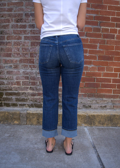 Liverpool Marley Girlfriend Cuffed Eco Jeans-Bottoms,clothing,Cuffed Jeans,denim,Girlfriend Jeans,Jeans,Marley,Rushland,Women,women's-[option4]-[option5]-[option6]-Bella Bliss Boutique in Texas