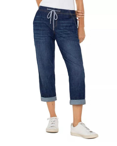 Liverpool Rascal Draw String Pants-Back Pocket Flaps,Bottoms,clothing,denim,Elastic Back,Pants,San Gabriel,The Rascal,Tie Waist,Women,women's-[option4]-[option5]-[option6]-Bella Bliss Boutique in Texas