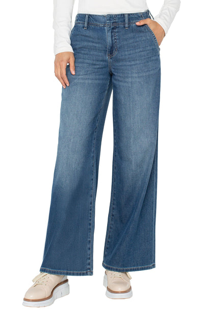 Liverpool The Weekender Wide Leg Jeans-Bottoms,clothing,denim,Jeans,Medium Wash,Mid Rise,Relaxed,Relaxed Fit,Stretch Denim,Walnut Creek,Wide Leg,Wide Waistband,Women,women's-2/26-[option4]-[option5]-[option6]-Bella Bliss Boutique in Texas