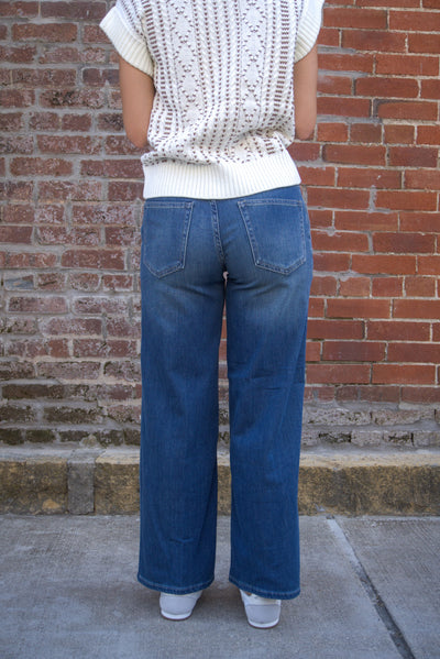 Liverpool The Weekender Wide Leg Jeans-Bottoms,clothing,denim,Jeans,Medium Wash,Mid Rise,Relaxed,Relaxed Fit,Stretch Denim,Walnut Creek,Wide Leg,Wide Waistband,Women,women's-[option4]-[option5]-[option6]-Bella Bliss Boutique in Texas