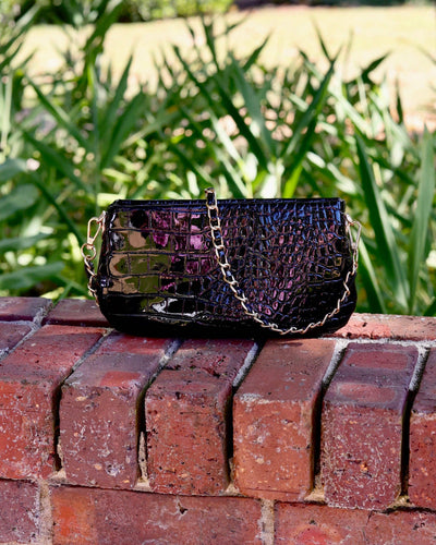 Livi Crossbody-Animal Print,Black,Chain Detail,Crossbody,Handbags,patent,purses & bags,Purses & Wallets,women's-[option4]-[option5]-[option6]-Bella Bliss Boutique in Texas